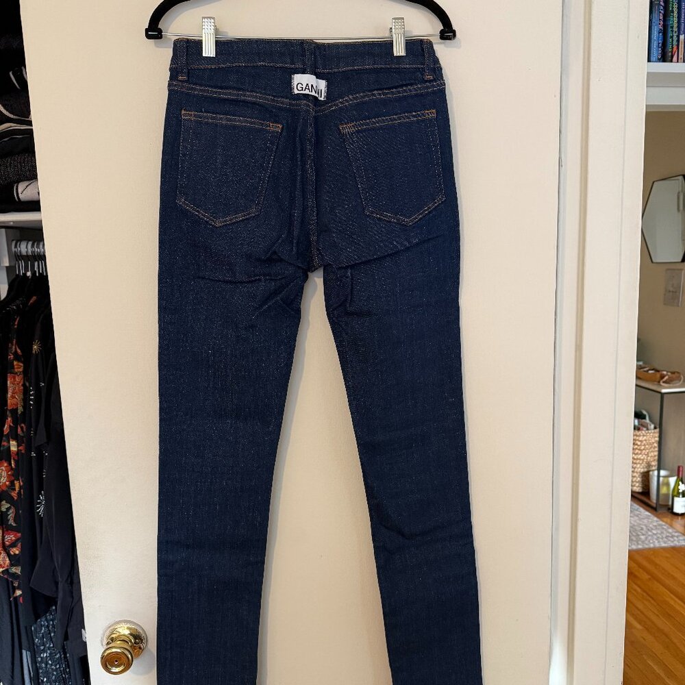 GANNI Side Slit Dark Wash Jeans - Picture 7 of 9